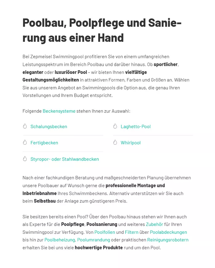 Poolpflege Poolsanierung in  Erding (Große Kreisstadt)
